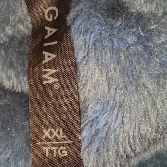 Blue Faux Fur Stretch VelourSweater Size XXL - Picture 5 of 5